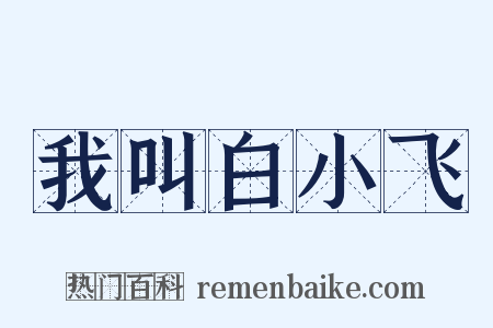 我叫白小飞是什么意思的图片